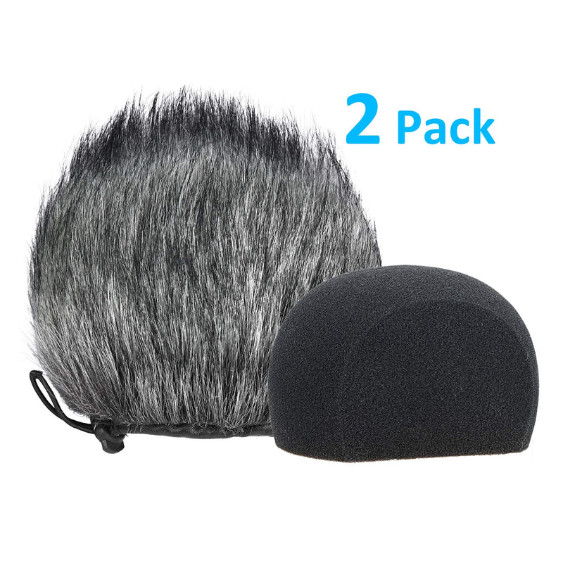 [AUSTRALIA] - H6 Windscreen Muff and Foam for Zoom H6 Portable Handy Recorder Indoor Outdoor Microphone Windscreen by YOUSHARES (2 PACK) 