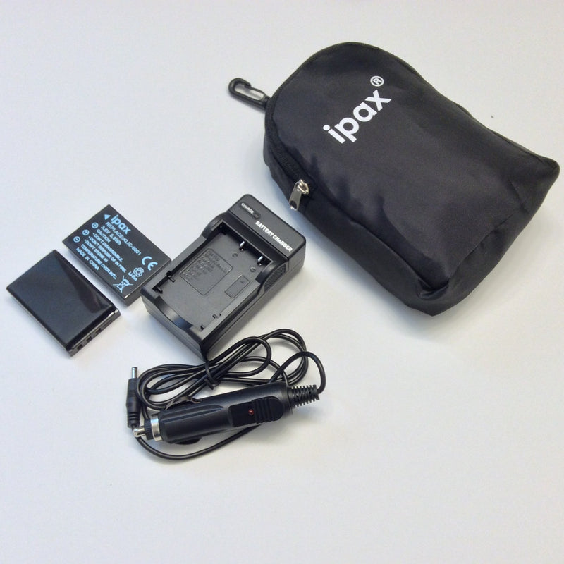 Ipax 2X Battery, Wall Charger, and Car Plug Charging Kit, Replacement KLIC-5001 KLIC5001 Battery