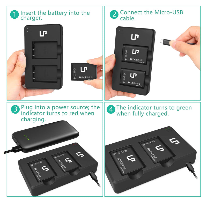 NP-BX1 Battery Charger Pack, LP 2-Pack Battery & Dual Slot Charger, Compatible with Sony Cyber-Shot DSC-RX100 VII, RX100 V, RX100 IV, RX100 III, RX100 II, RX100M II, RX100 HX300, RX1 &More