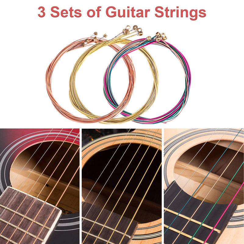 TTCR-II Guitar Accessories Kit, 61 Pcs with Guitar Tuner, Guitar Capo,3 Set Guitar Strings,15 Guitar Picks, Guitar Pick Holder,3 in 1 String Winder,Guitar Bridge Pins, Guitar Saddle and Nuts etc.