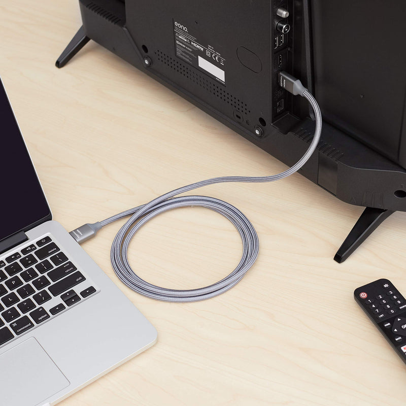 AmazonBasics 48Gbps High-Speed 8K HDMI Cable, Dark Gray - 6 Feet