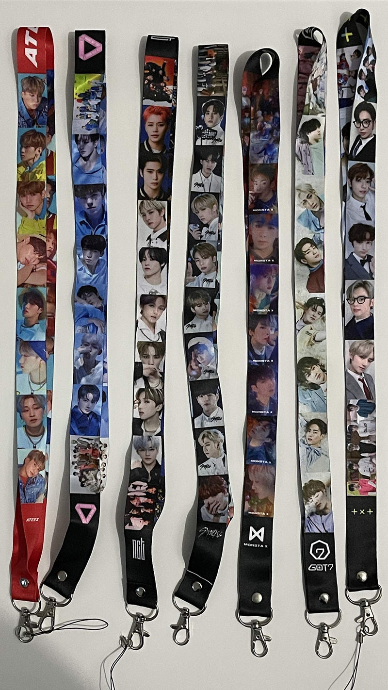 NCT Lanyard - Keychain and Phone Holder for Kpopers. Hold Your Badges, ID, etc. We Have 14 Goups: Stray Kids, NCT, TXT, EXO, Seventeen, Red Velvet, Itzy, Ikon, GOT7, Ateez, Twice.