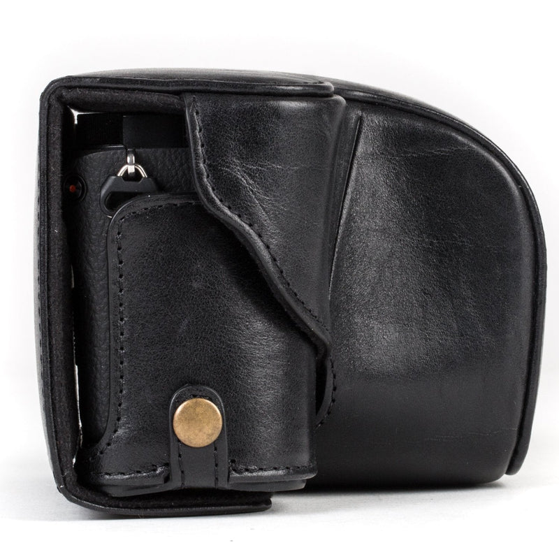 MegaGear Ever Ready Genuine Leather Camera Case and Bag for Sony Alpha A6300, A6000 (16-50 mm) (Black) Black