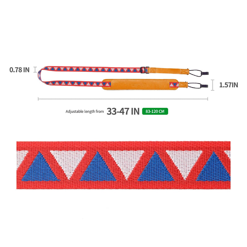 M33 Ukulele Strap Upgrade Multicolor Hawaiian Jacquard Woven, Double J Hooks Clip On Ukulele Belt, Easy To Use Fits Most Standard Uke Sizes Pink
