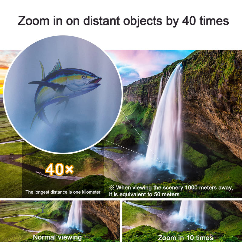 BLACKICE 40X22 Mini Compact Pocket Binoculars, Lightweight Foldable Binoculars, Easy Focus Small Binoculars for Adults Kids Bird Watching, Opera Concert, Travel, Hiking, Outdoor Scenery, Football Game