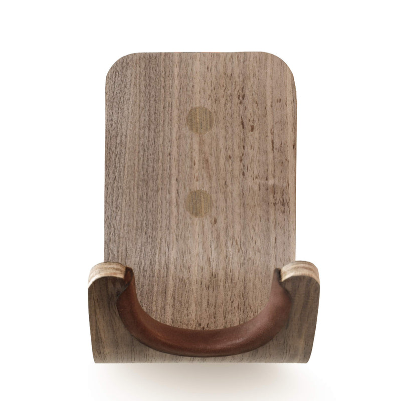 Plywood Guitar Wall Mount Holder with pick slot on top, Modern and unique Design Guitar Hanger for Bass Acoustic Electric Guitars Ukulele Folk Violin Mandolin Banjo skateboard Stand (Light Walnut) Light Walnut