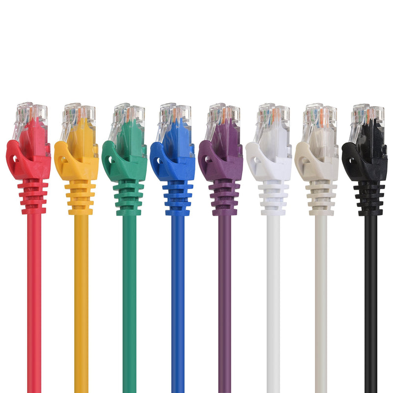 [AUSTRALIA] - Cable Matters 8-Color Combo Snagless Short Cat5e Ethernet Cable 3 ft (Cat5e Cable, Cat 5e Cable, Internet Cable, Network Cable) 3 Feet Color-Combo 