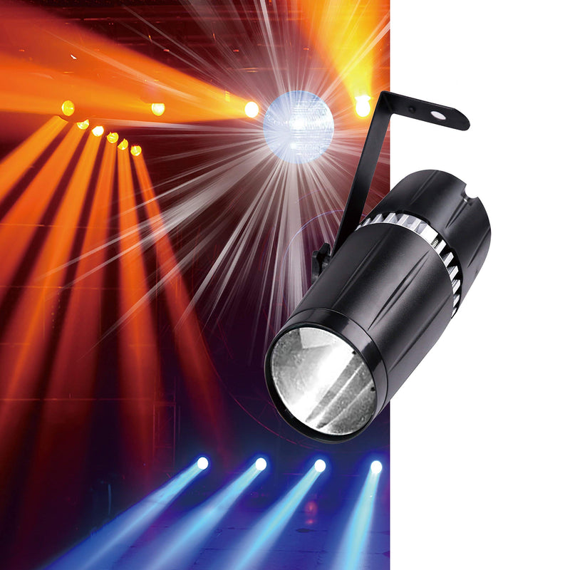 LED pinspot stage light,TOM 6W white Pin spot with beam stage light black