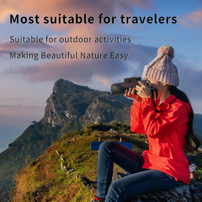 40x60 Monocular-Telescope High Powered Monocular for Adults Monocular for Smartphone Adapter Monocular Telescope Hunting Wildlife Bird Watching Travel Camping Hiking 3.4 x 3.3 x 3.1 inches