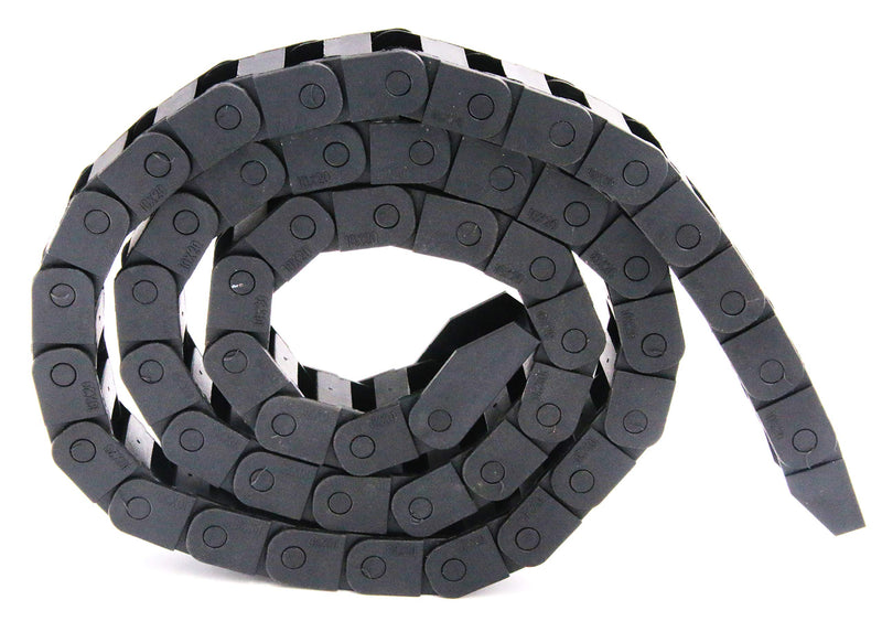 1m Black Plastic Drag Chain Cable Carrier for CNC Router Mill (10mm x 20mm) 10mm x 20mm