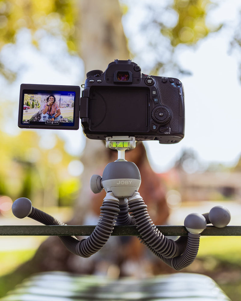 JOBY PodZilla Large Flexible Tripod with Ball Head Included, for Compact Mirrorless Cameras or Devices up to 2.5kg, Gray, JB01661-BWW