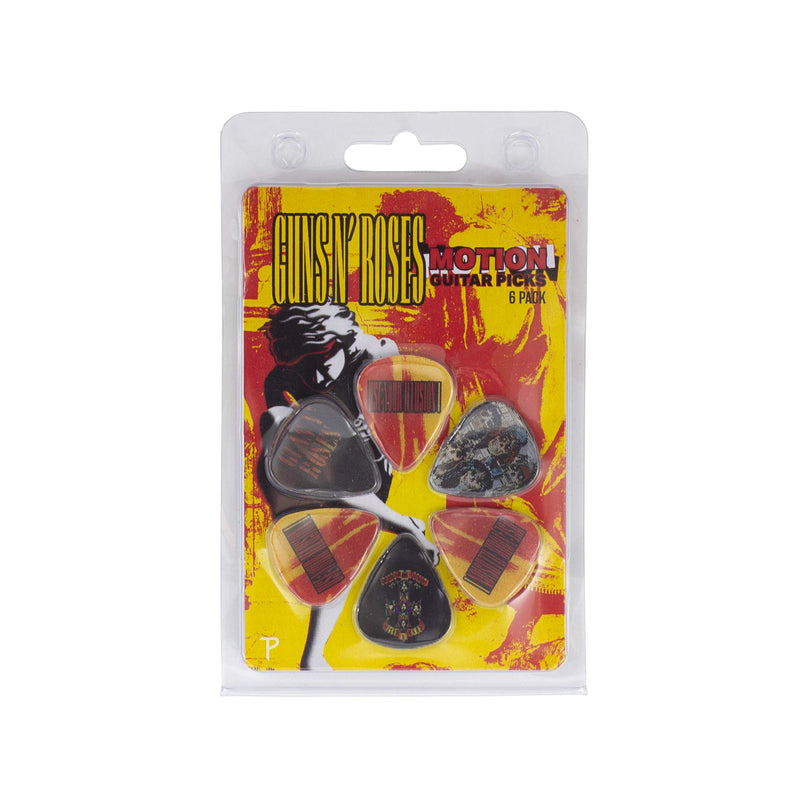 Perri's Leathers Ltd. LPM-GNR2 - Motion Guitar Picks - Guns N' Roses - Use Your Illusion - Official Licensed Product - 6 Pack - MADE in CANADA.