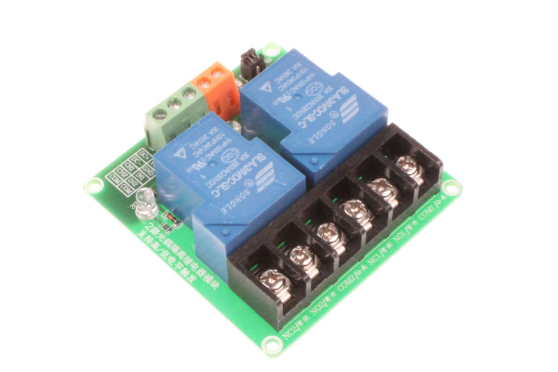 NOYITO 30A 2 Channel Relay Module High Low Level Trigger With Optocoupler Isolation Load DC 30V AC 250V 30A for PLC Automation Equipment Control Industrial Control (2 Channel 24V) 2-Channel 24V