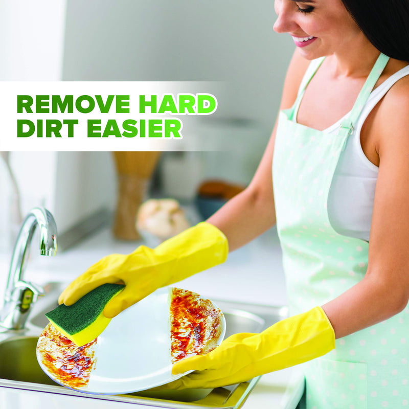 (24 Pack) Heavy Duty Scrub Sponges by SCRUBIT – Kitchen Dish, Sink and Bathroom Cleaning Scrubber Sponge - with Non-Smell Scouring Pad 6 Count (Pack of 4)