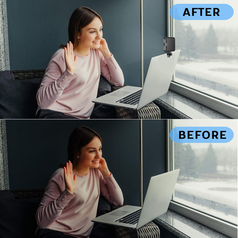 Video Conference Lighting Kit,LETWING W64 Glow Light for Streamers,Zoom Lighting,Remote Working,Lighting Accessory for Laptop,Dimmable & Rechargeable LED Video Fill Light with Computer Clip