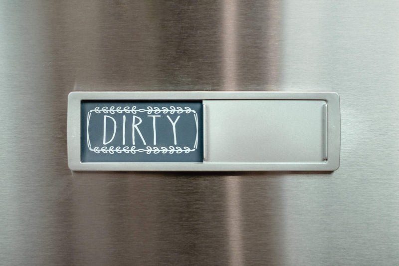 BabyPop! Newest Design Dishwasher Magnet Clean Dirty Sign Indicator, Trendy Universal Kitchen Dish Washer Refrigerator Magnet, Super Strong Magnet with Stickers for Kitchen Organization and Storage