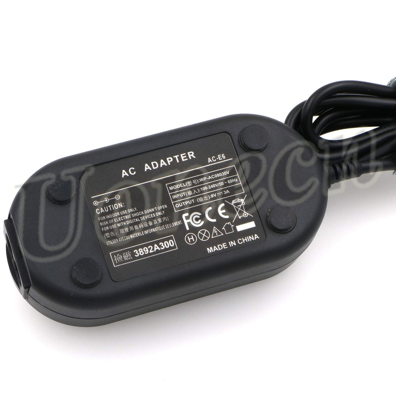 Uonecn ACK-E6 AC Power Adapter Fully-Decoded Replacement Kit for Canon EOS 5DS, 5DS R, 5D Mark II, 5D Mark III, 5D Mark IV, 60D, 60Da, 6D, 70D, 7D, 7D Mark II, 80D,EOS R DSLR Digital Cameras
