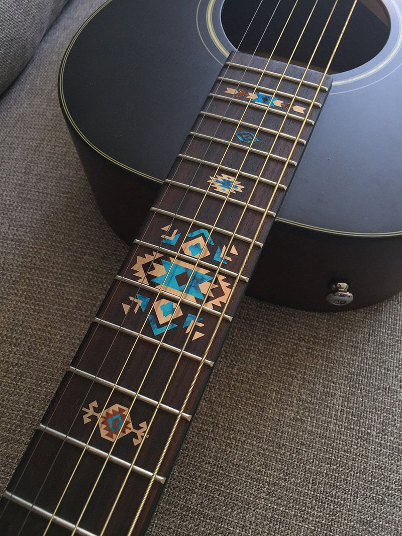 Inlay Sticker Fret Markers for Guitars - Native American Style Ethnic Pattern - Natural, F-294NA-NA