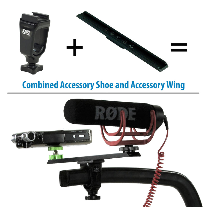 [AUSTRALIA] - Cam Caddie Scorpion / EX Accessory Shoe Mount for Flash Shoe Accessories LED Light Microphone and Field Monitor Hot and Cold Compatible with Adjustable CNC Aluminum Shoe Plate 