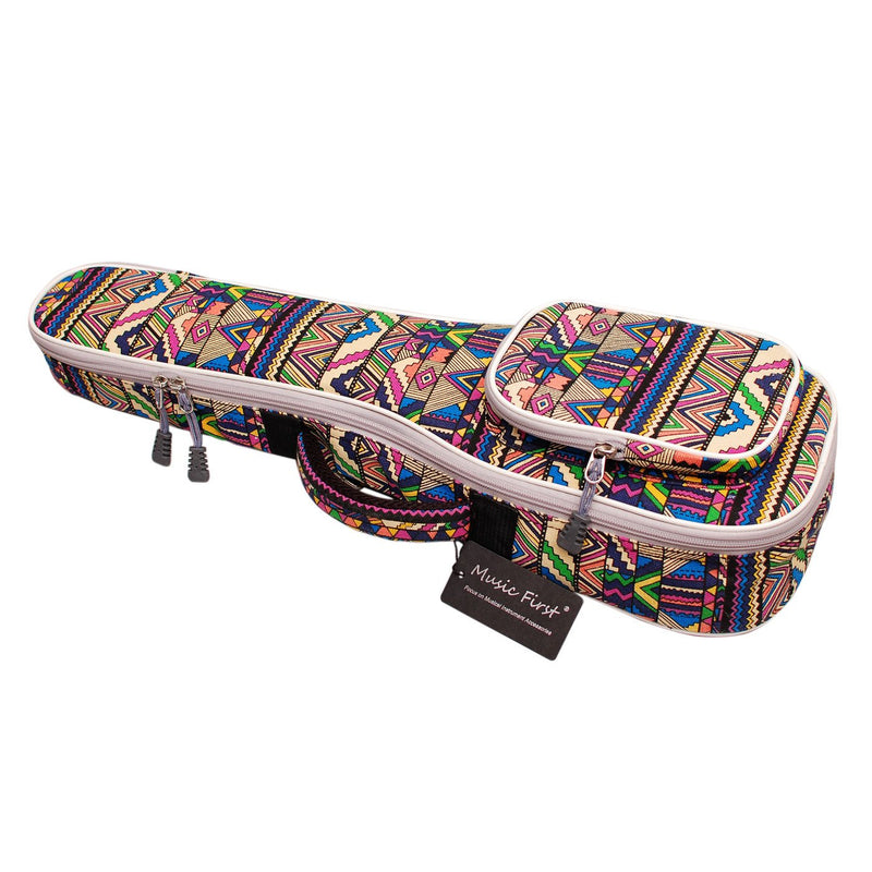 MUSIC FIRST Cotton 23" Concert 3D Geometric Patterned Ukulele Bag Ukulele Cover Ukulele Case Version 2.0