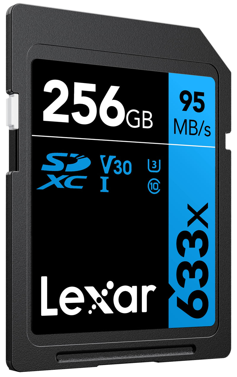 Lexar Professional 633x 256GB SDXC UHS-I Card, Up To 95MB/s Read, for Mid-Range DSLR, HD Camcorder, 3D Cameras, LSD256CBNL633 (Product Label May Vary) Single