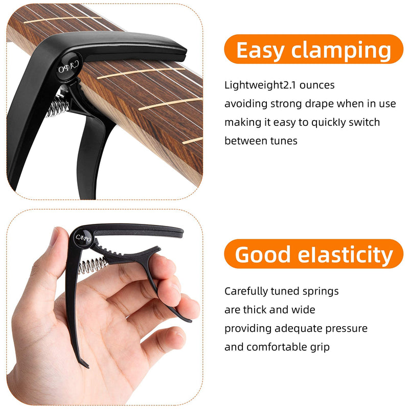 Guitars Capo。Zinc Metal Capo for Acoustic and Classical Guitar，Ukulele，Mandolin，Banjo， Electric Guitars Accessories