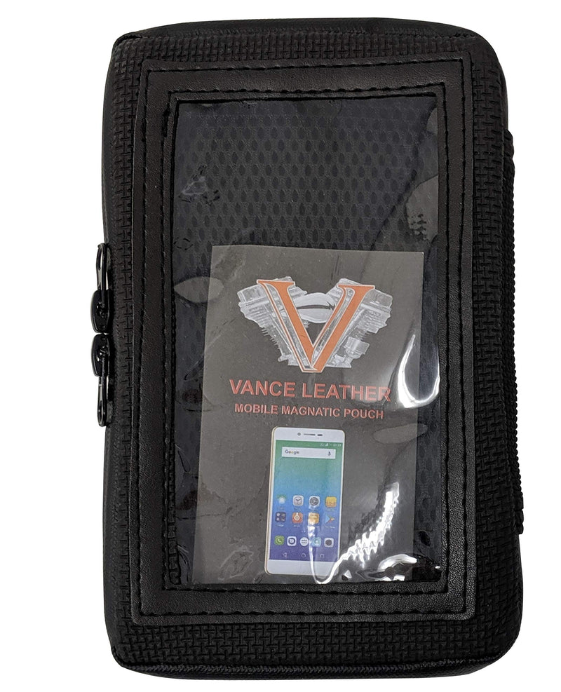 Bikers Place Motorcycle Magnetic Cell Phone & GPS Holder Tank Bag Compatible i Phone, Samsung Blk Waterproof