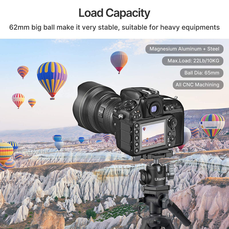[AUSTRALIA] - ULANZI Tripod Ball Heads for 1/4" Tripod, U-80L Camera BallHead Metal Mini Ball Head 360 Degree Rotating Panoramic Arca Quick Release Plate & Cold Shoe, for DSLR Camera Camcorder Tripod Monopod Slider 