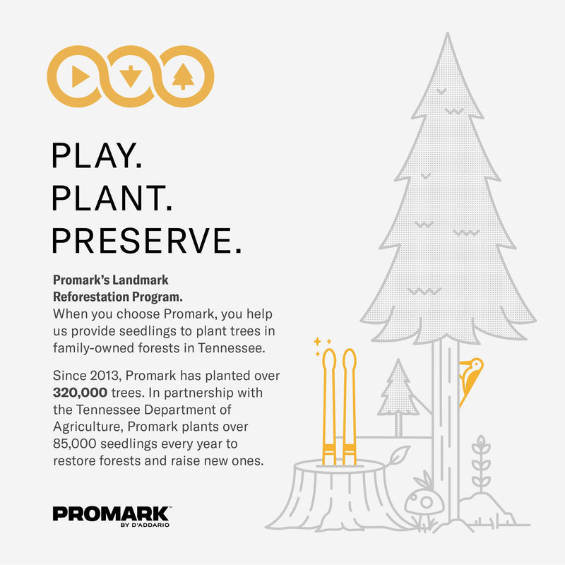 Promark TX5AN American Hickory Nylon Tip, Single Pair 5A