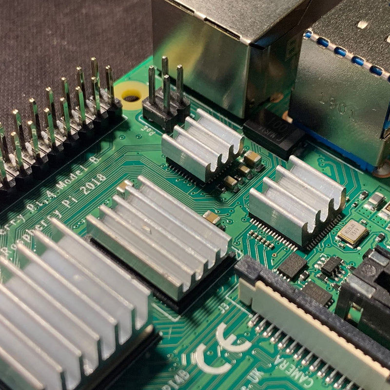 100 Pcs Raspberry Pi 4 Heatsink, MazerPi Raspberry Pi Heatsink Set Aluminum Heatsink with 3M 8810 Thermal Pad Copper Heatsink for Raspberry Pi 4 Model B/ 3B+/ 3B/ 2B