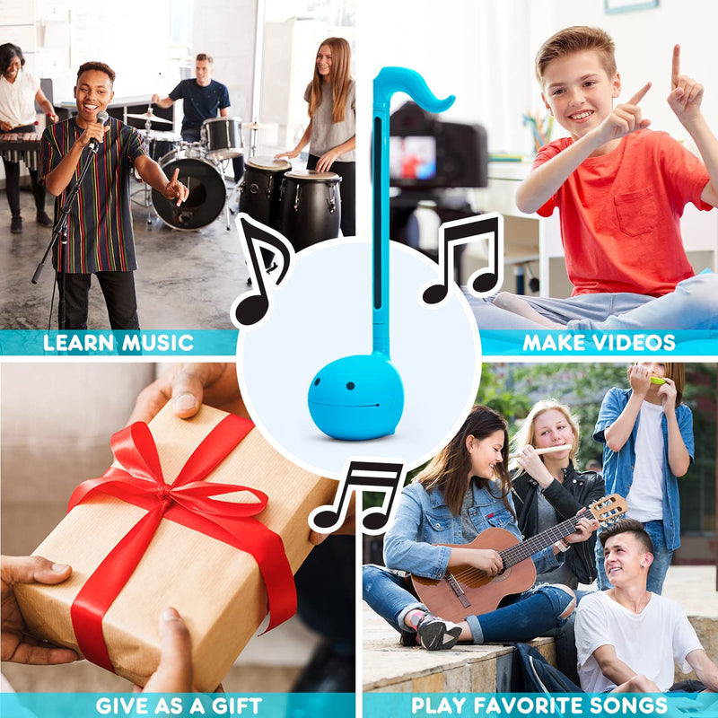 Otamatone [Color Series] Japanese Electronic Musical Instrument Portable Synthesizer from Japan by Cube/Maywa Denki [English Version] [Regular Size], Blue