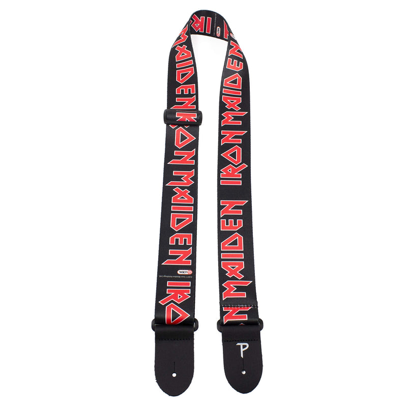 Perri's Leathers Official Licensing Iron Maiden Polyester Guitar Strap, 2” inches Wide, Adjustable Length 39” to 58” inches, Black Iron Maiden Strap