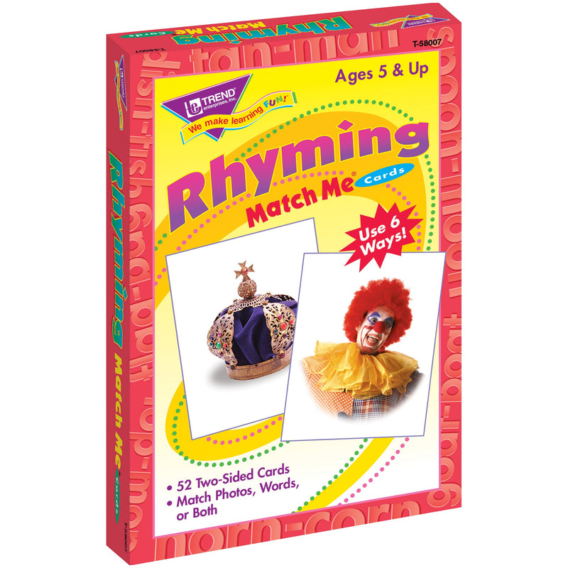 Trend Rhyming Words Match Me Flash Cards
