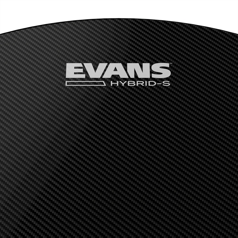 Evans Hybrid-S Black Marching Snare Drum Head, 14 Inch