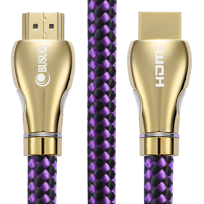 UFO Parts 2.0 HDMI Cable 6ft - BUSUQ HDMI (4K@60HZ) Ready 26AWG Nylon Braided- High Speed 18Gbps - Gold Plated Connectors - Ethernet, for HDR 1080p - Xbox Playstation PS4 PC, TV HDMI 6ft