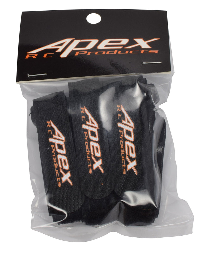 Apex RC Products 5 Pack 20mm x 400mm HD Rubberized Non-Slip Battery Straps 3032