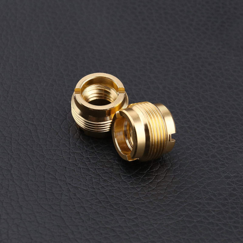 4 Pcs Microphone Mic Screw Nut Clip Adapters 5/8" External Thread to 3/8" Internal Thread Connector Copper Plated