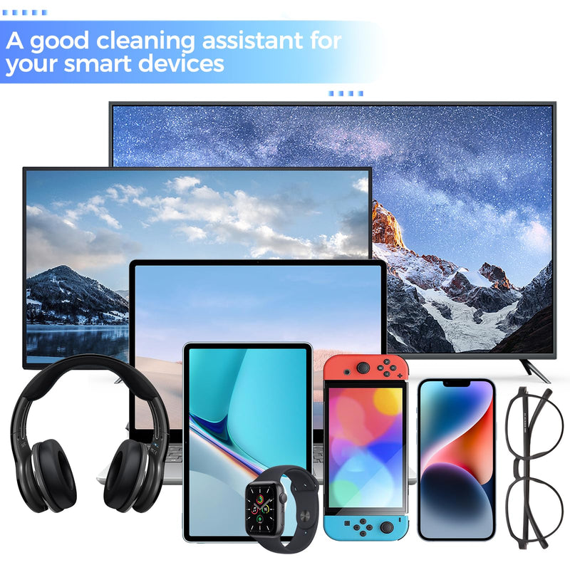 Jiateums Screen Cleaner Spray, (200ml/6.7oz)- Touchscreen Cleaning Spray with Wipe Cloth for LCD LED TV, Displays on Computer, Computer Laptop Phone Electronic Screen,Monitor, Glasses (200mlx2) 200mlx2