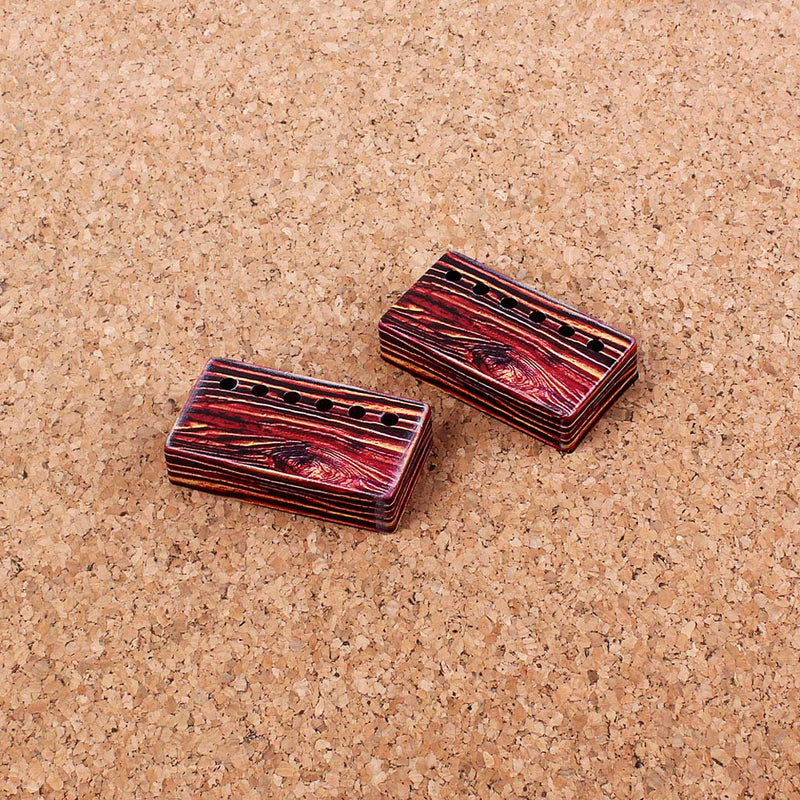 [AUSTRALIA] - Alnicov 2Pcs Humbucker Pickup Covers 50/52mm Neck Bridge Pickup Covers for Electric Guitar Parts Colorful Red 