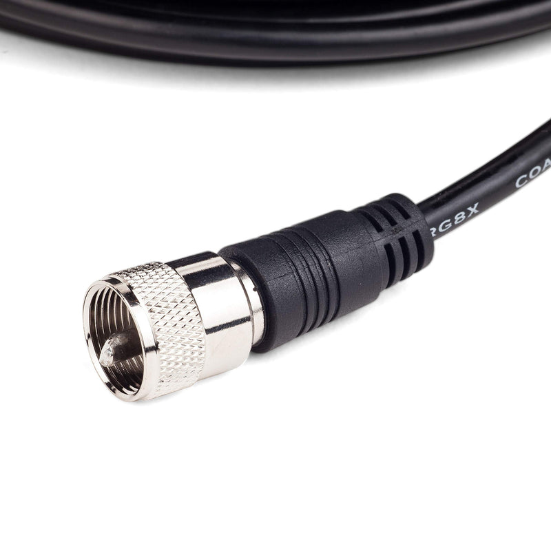 [AUSTRALIA] - Coax Cable - Coaxial Cable Connector - Antenna Cable - RG8X Coax Connector - Coax Cable Connector - UHF Antenna Cable - Male to Male Cable - RG8X Coaxial Cable 6ft - 1.8 M - 3 Pack - STEREN 205-706-3 6 Feet - 3 Pack 