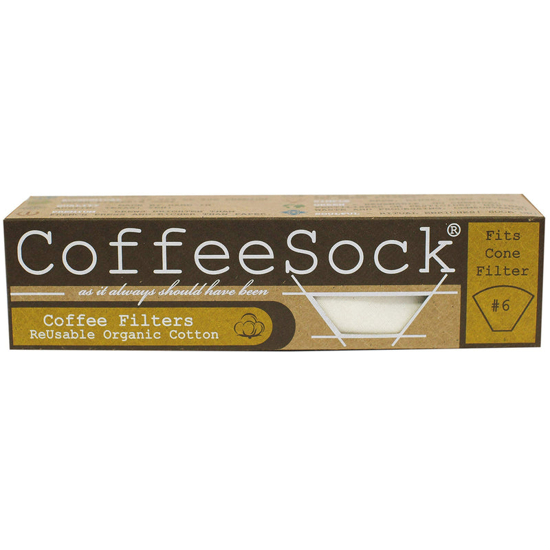 CoffeeSock #6 Cone Filter 2 pack - Organic Cotton