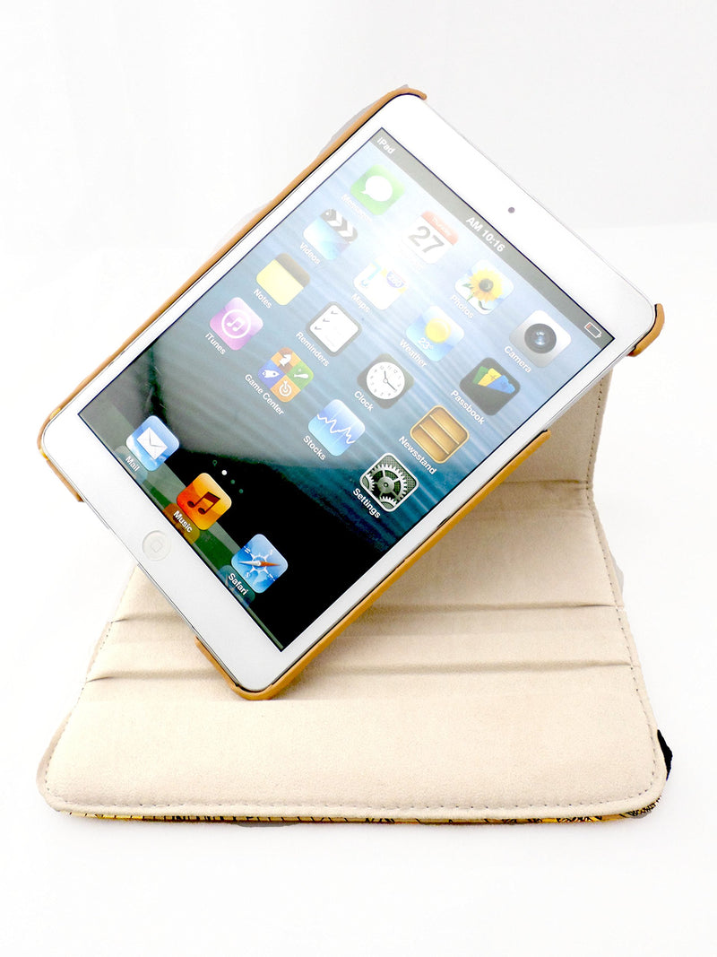 TCD - Apple iPad Air 1 Rotating Leather Kickstand Case World Compass Design - Traveler