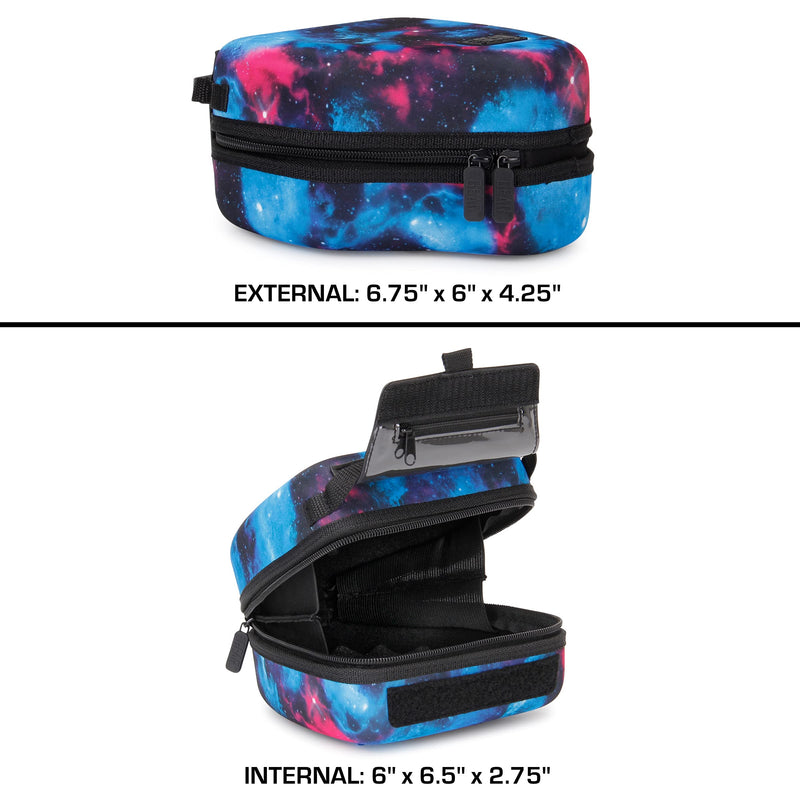 USA GEAR Hard Shell DSLR Camera Case (Galaxy) with Molded EVA Protection, Quick Access Opening, Padded Interior and Rubber Coated Handle-Compatible with Nikon, Canon, Pentax, Olympus and More Galaxy - Standard