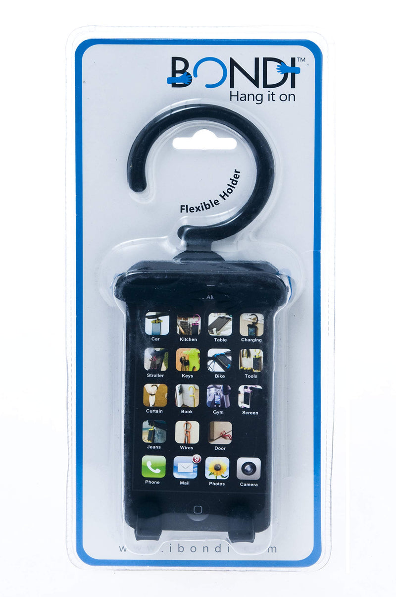 Bondi Silicon Flexible Cell Phone Holder, (Black) Black Standard Packaging