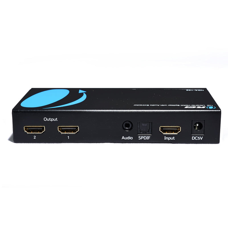 Orei HDA-102 1x2 HDMI Splitter with Audio Extractor Supports 4K/1080p