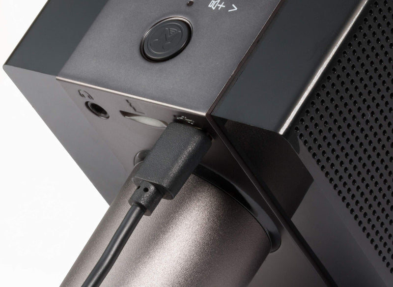 technaxx MusicMan BT-X45 Wireless Bluetooth and MicroSD Karaoke Microphone with Built-in Speakers, Black