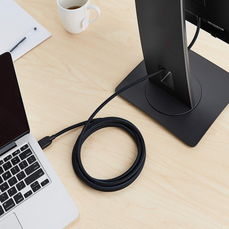 Amazon Basics Nylon-Braided 4K, 18Gbps HDMI to HDMI Cable, 10 Feet 10-Foot 1-Pack