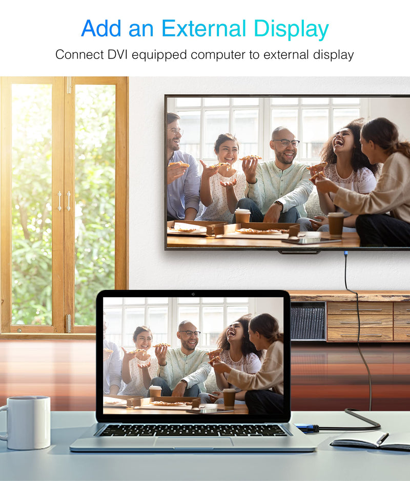 [AUSTRALIA] - BlueRigger HDMI to DVI Cable (3FT, High-Speed, Bi-Directional Adapter Male to Male, DVI-D 24+1, 1080p, Aluminum Shell) - Compatible with Raspberry Pi, Roku, Xbox One, PS5/PS4, Graphics Card 3FT 