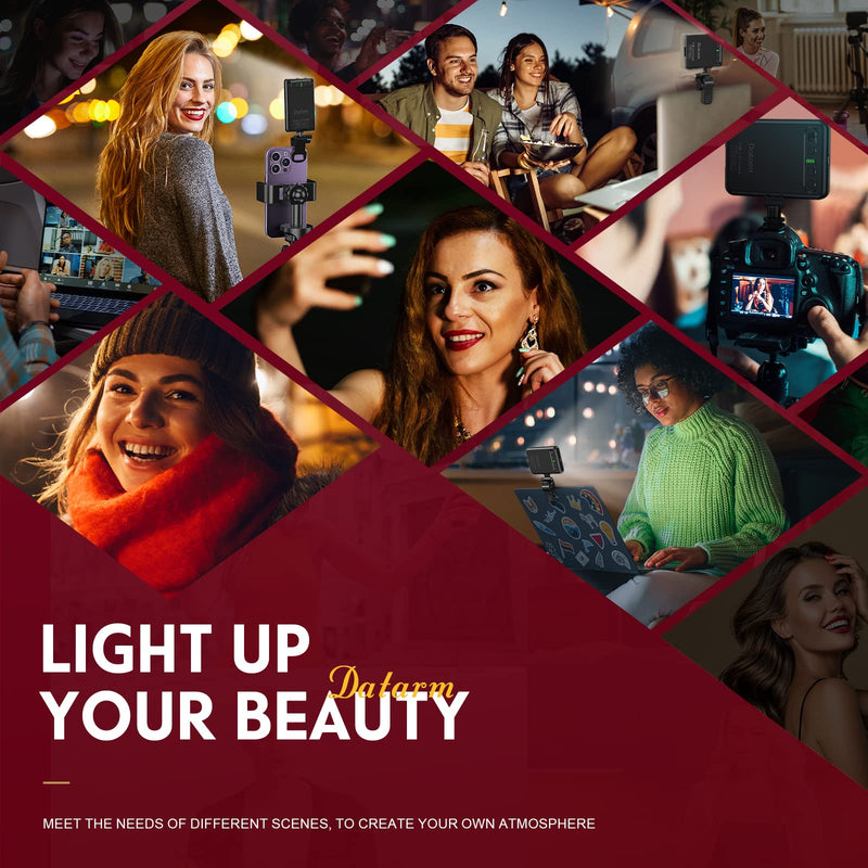 Rechargeable Soft Selfie Light for Phone, Camera, Laptop, 3000mAh Portable LED Light for Pictures, Phone Light Clip for Selfie, Vlog, TikTok, Makeup, Video Conference Black
