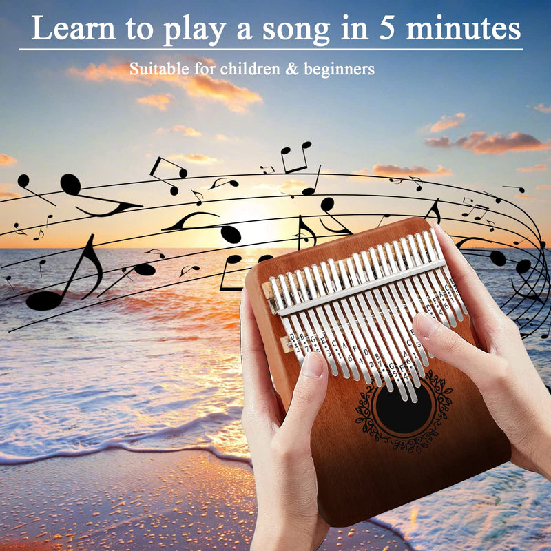 Kalimba Thumb Piano 21 Keys, Portable Kalimba Thumb Piano, Thumb Piano for Adults, Kids and Beginners.